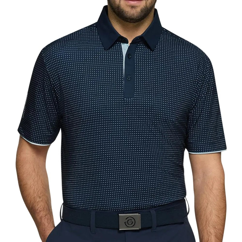 Galvin Green Medley Polo Shirt - Crystal Blue/Navy