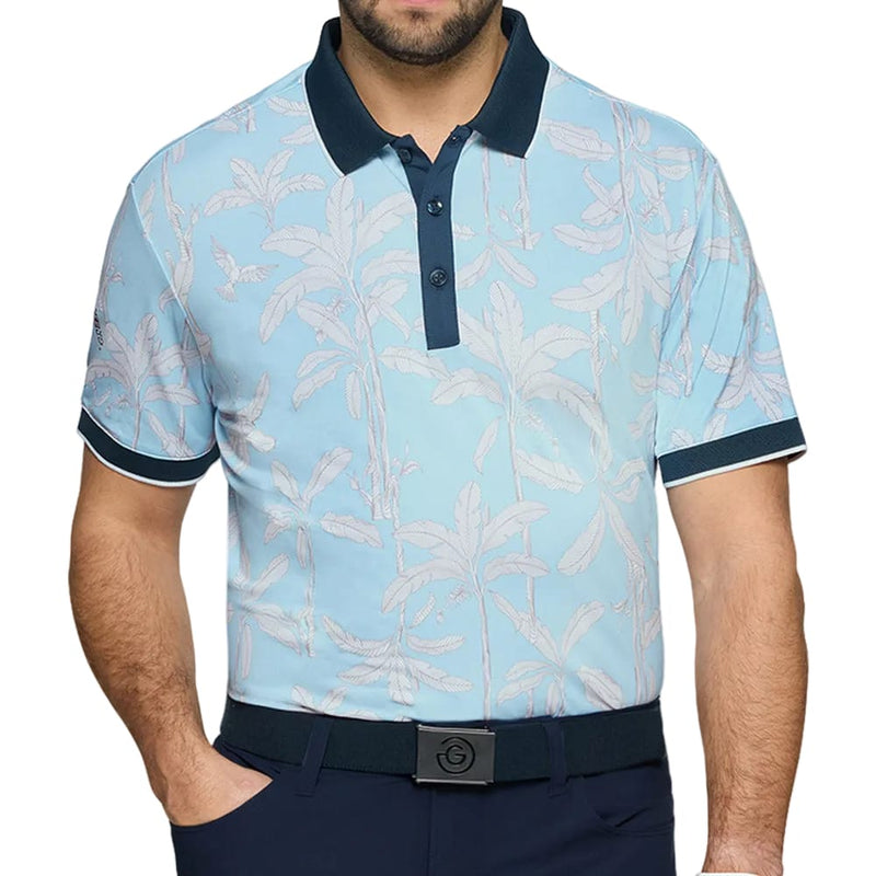 Galvin Green Merry Polo Shirt - Crystal Blue/Navy
