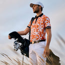 Galvin Green Merry Polo Shirt - Orange/Black