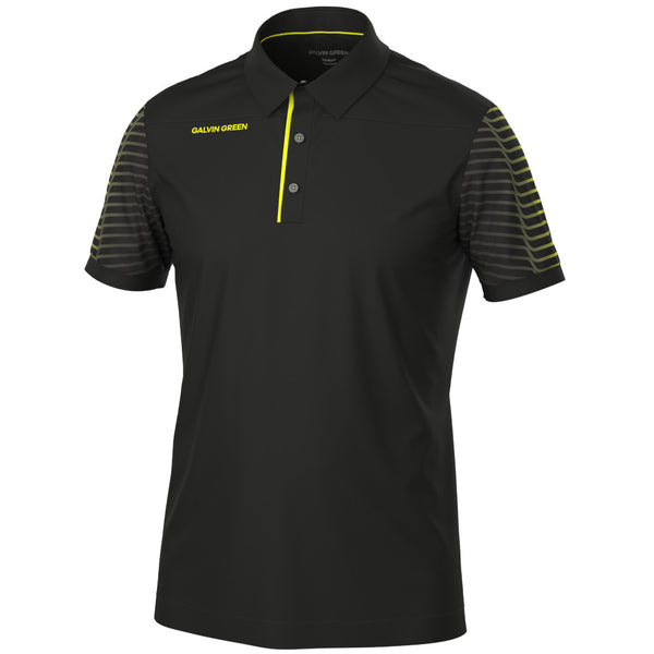 Galvin Green Milion Polo Shirt - Black/Sunny Lime