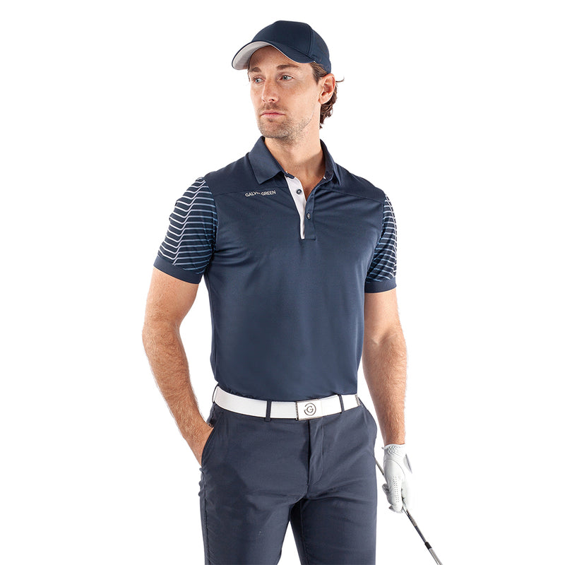 Galvin Green Milion Polo Shirt - Navy/White