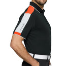 Galvin Green Mulligan Polo Shirt - Black/White/Orange