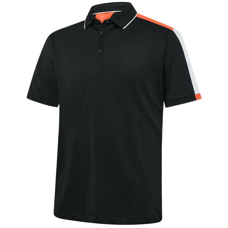 Galvin Green Mulligan Polo Shirt - Black/White/Orange