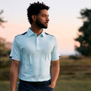 Galvin Green Mulligan Polo Shirt - Crystal Blue/White/Navy