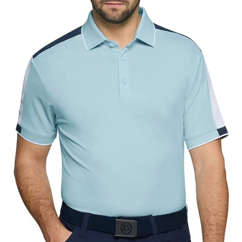 Galvin Green Mulligan Polo Shirt - Crystal Blue/White/Navy
