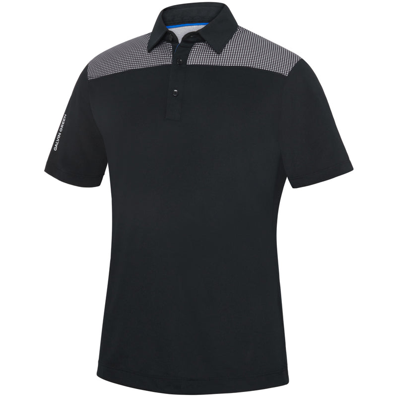 Galvin Green Miran Polo Shirt - Black/Royal Blue