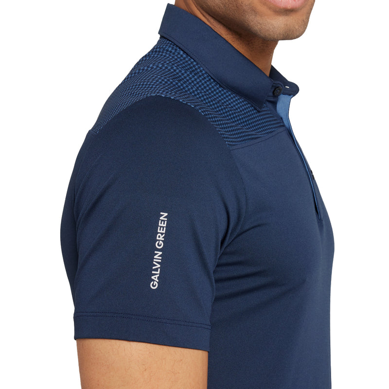 Galvin Green Miran Polo Shirt - Navy/Moonlight Blue