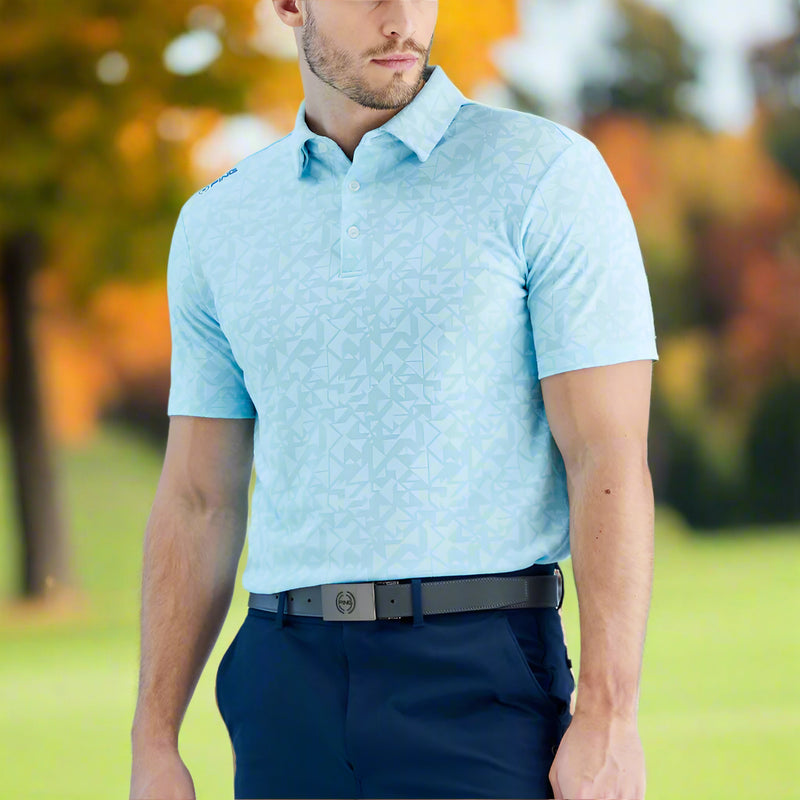 Ping Geo-Camo Polo Shirt - Crystal Blue
