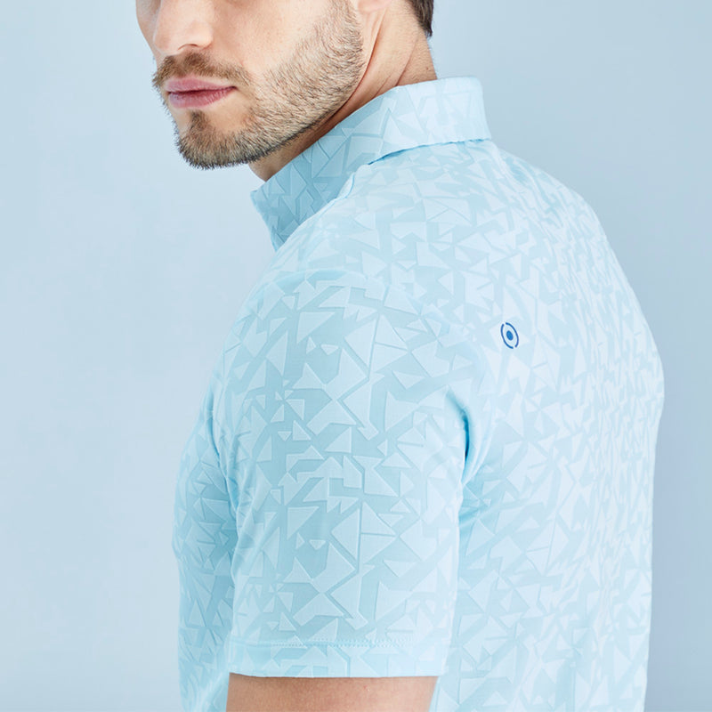 Ping Geo-Camo Polo Shirt - Crystal Blue