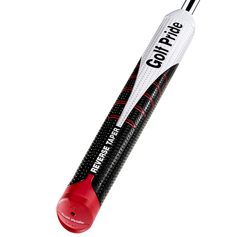 Golf Pride Reverse Taper Flat Large Putter Grip - Black/White/Red