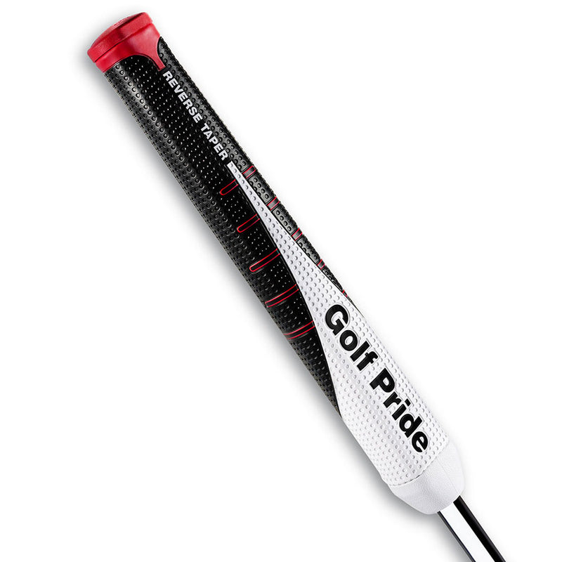 Golf Pride Reverse Taper Round Large Putter Grip - Black/White/Red