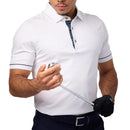 Glenmuir Gordon Polo Shirt - White/Tartan