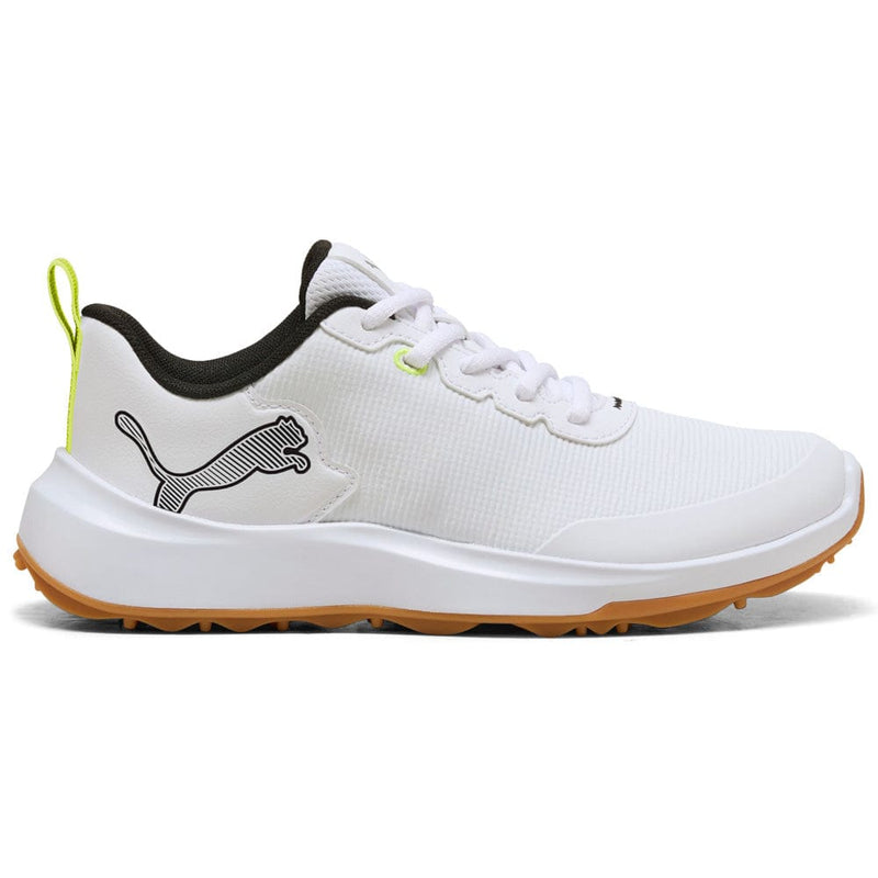 Puma Gruve Sport Junior Waterproof Spikeless Shoes - Puma White/Puma Black/Yellow Alert