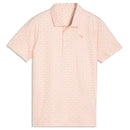 Puma Boys Mattr Scallop Polo Shirt - Warm White/Melon Glow