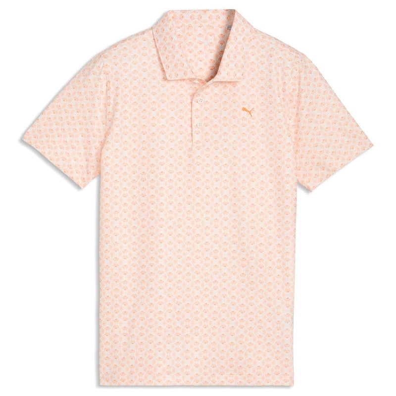 Puma Boys Mattr Scallop Polo Shirt - Warm White/Melon Glow