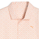 Puma Boys Mattr Scallop Polo Shirt - Warm White/Melon Glow