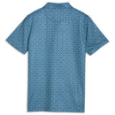Puma Boys Mattr Scallop Polo Shirt - Dark Indigo/Mint Jelly