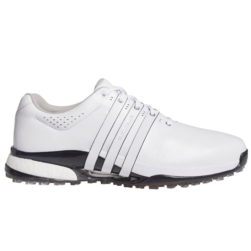adidas Tour360 25 Waterproof Spikeless Shoes - Cloud White/Collegiate Navy/Lucid Red
