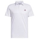 adidas Performance Two-Color Stripe Polo Shirt - White/Frozen Turbo
