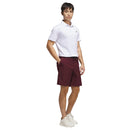adidas Performance Two-Color Stripe Polo Shirt - White/Frozen Turbo