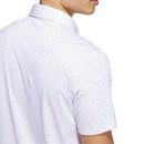 adidas Performance Two-Color Stripe Polo Shirt - White/Frozen Turbo
