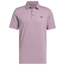 adidas Performance Textured Polo Shirt - White/Maroon
