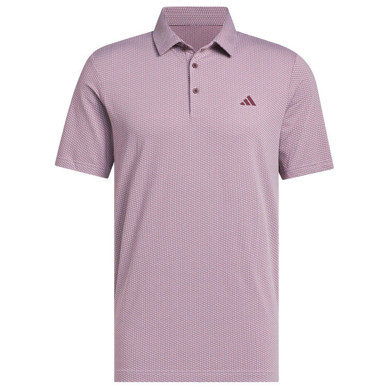 adidas Performance Textured Polo Shirt - White/Maroon