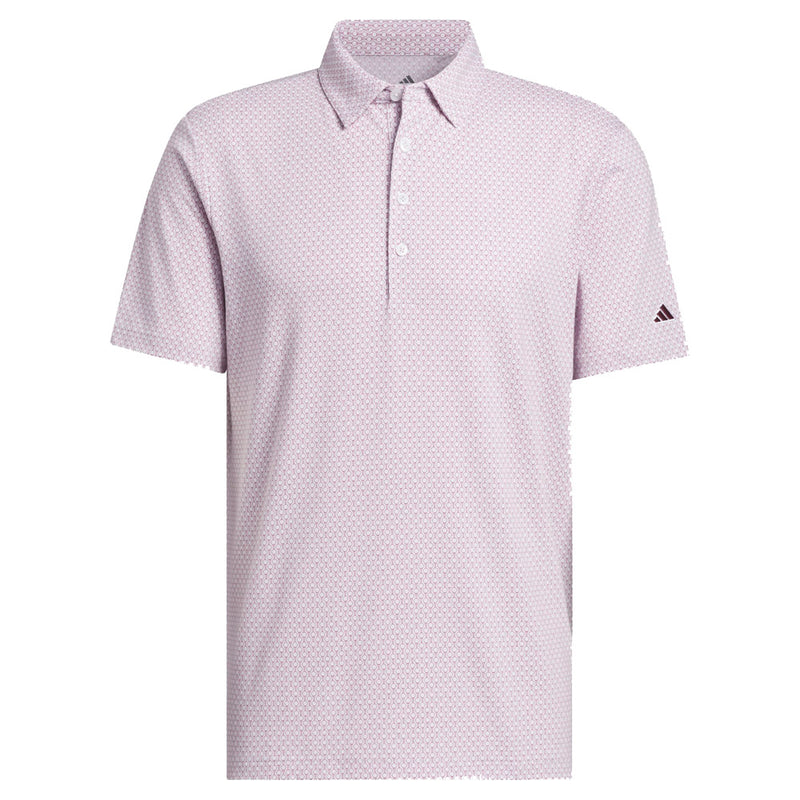 adidas Ultimate365+ Go-To Print Polo Shirt - Frozen Purple/Maroon
