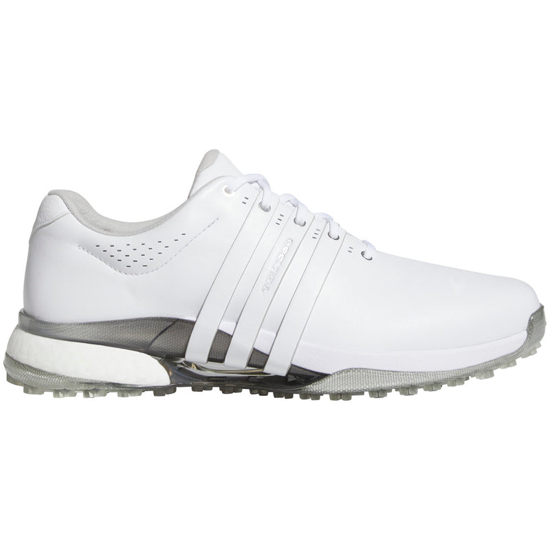 Adidas Tour360 Spikeless Waterproof Shoes - White/White/Silver Metallic