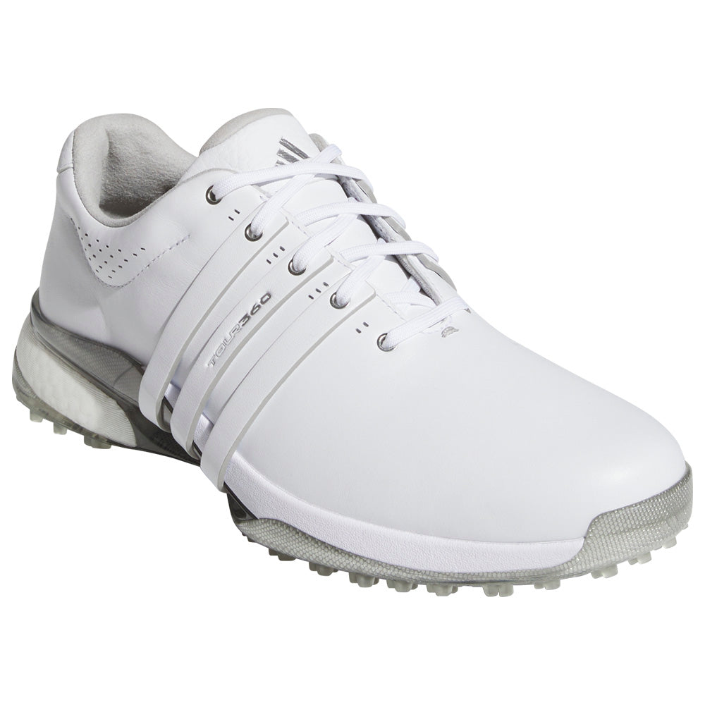 adidas Tour360 Spikeless Waterproof Shoes - White/White/Silver Metalli