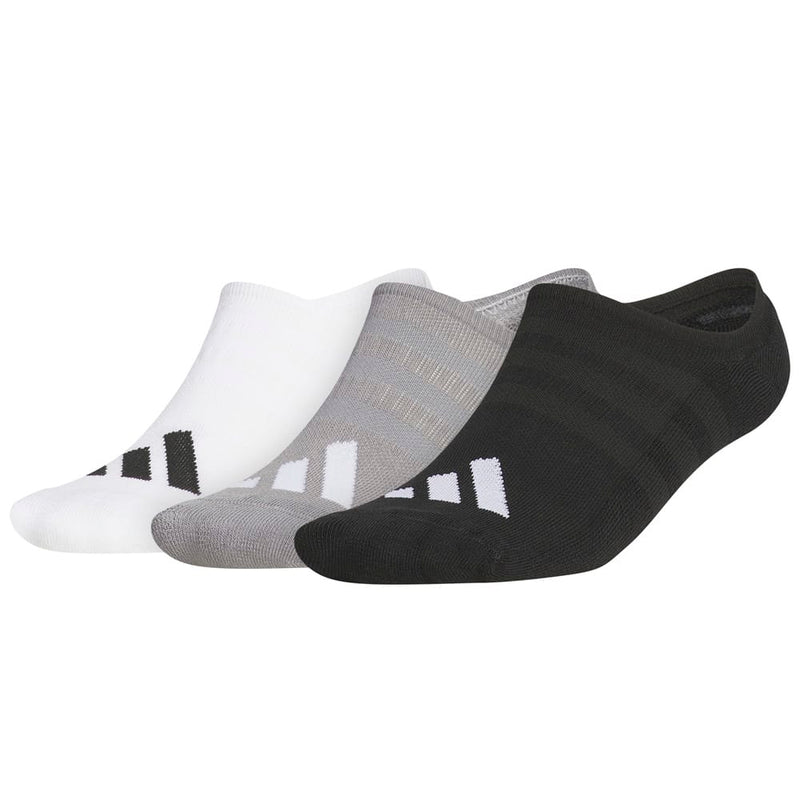 adidas No-Show Socks (3 Pairs) - White/Grey Three/Black