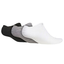 adidas No-Show Socks (3 Pairs) - White/Grey Three/Black