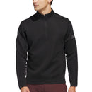 adidas Ultimate365 DWR Textured 1/4 Zip Arm Logo Sweatshirt - Black