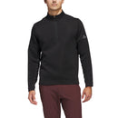 adidas Ultimate365 DWR Textured 1/4 Zip Arm Logo Sweatshirt - Black