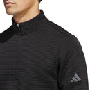 adidas Ultimate365 DWR Textured 1/4 Zip Arm Logo Sweatshirt - Black