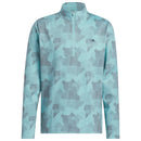 adidas Go-To Printed 1/4 Zip Pullover - Mint Ton
