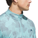 adidas Go-To Printed 1/4 Zip Pullover - Mint Ton