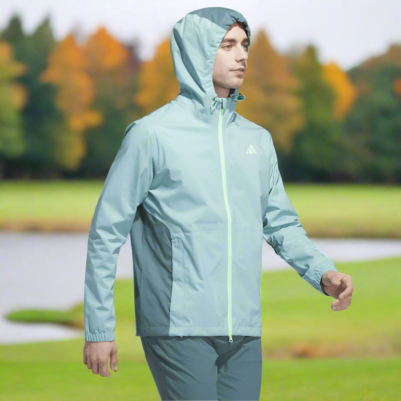 adidas RAIN.RDY Ultimate365 Tour Climaproof+ Waterproof Rain Suit - Mint Ton/Black