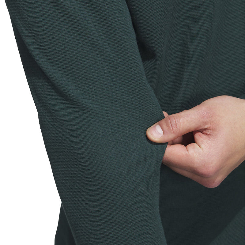 adidas Beyond Long Sleeve Loose Fit Polo Shirt - Aurora Ivy