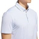 adidas Ultimate365 Stripe Polo Shirt - Wonder Blue/White