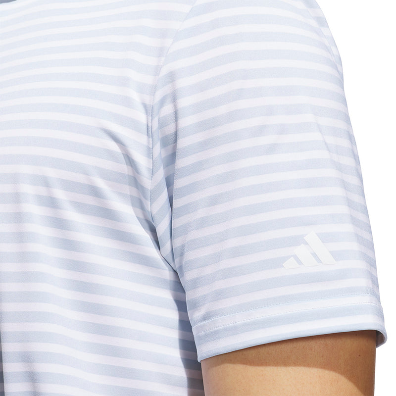 adidas Ultimate365 Stripe Polo Shirt - Wonder Blue/White