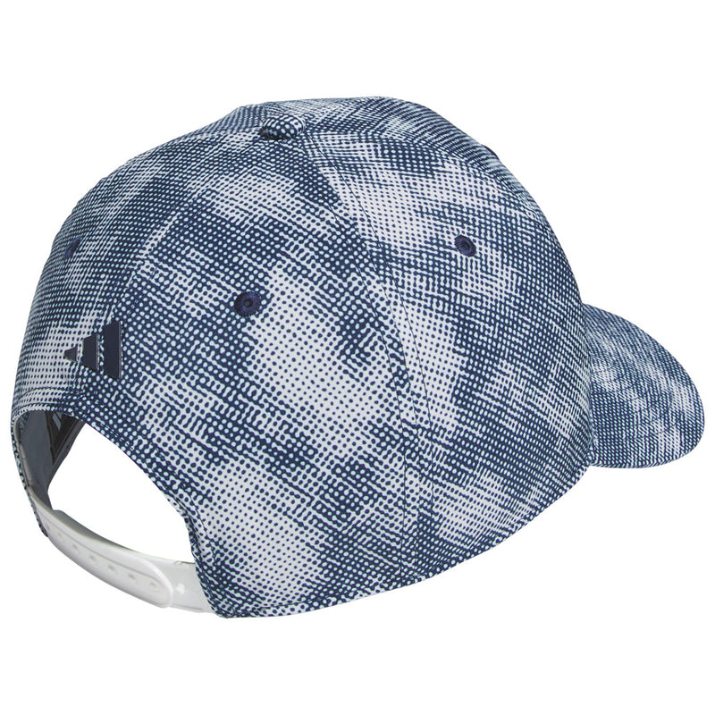 adidas Tour Print Snapback Cap - White/Collegiate Navy