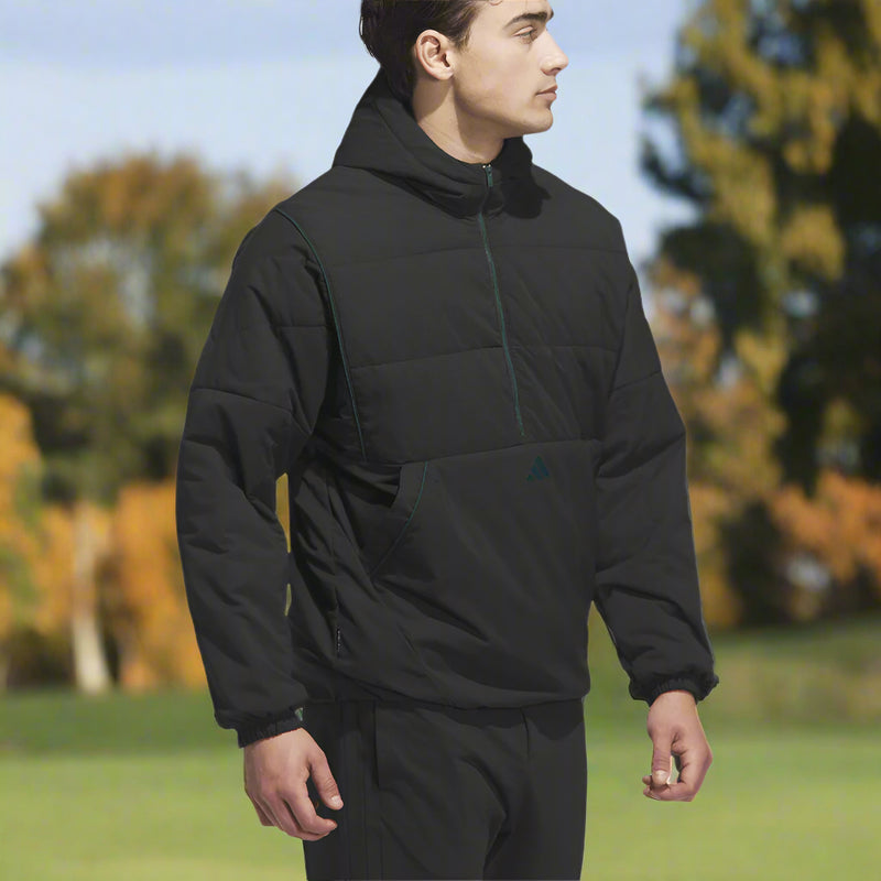 adidas Beyond Twistweave Half-Zip Filled Loose Jacket - Black