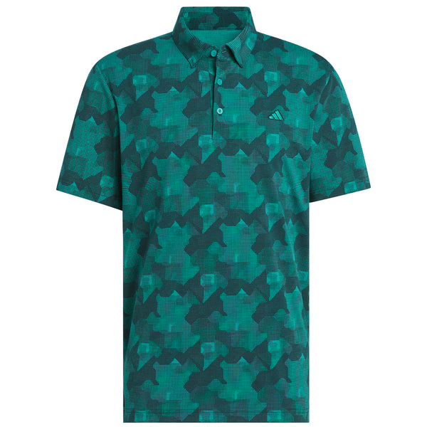 adidas Go-To Printed Polo Shirt - Pure Teal/Aurora Ivy