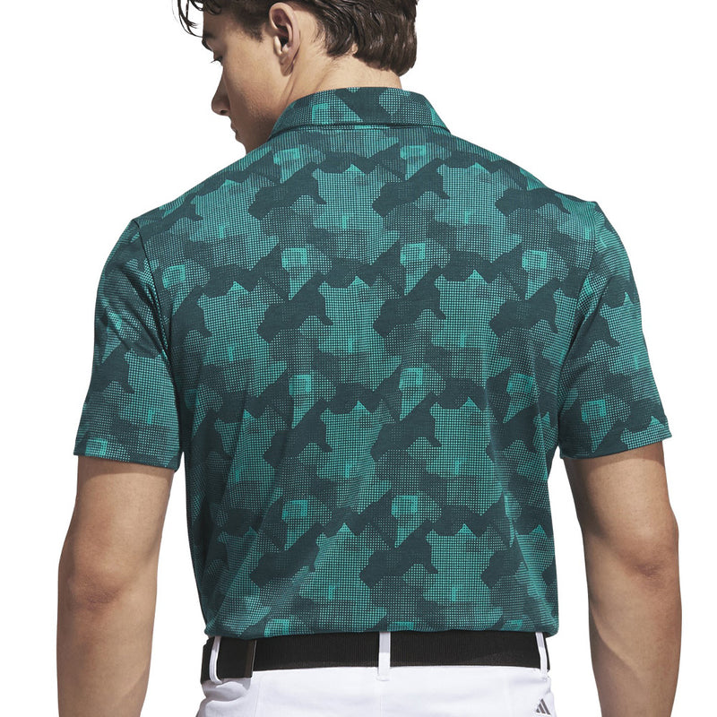 adidas Go-To Printed Polo Shirt - Pure Teal/Aurora Ivy