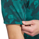 adidas Go-To Printed Polo Shirt - Pure Teal/Aurora Ivy