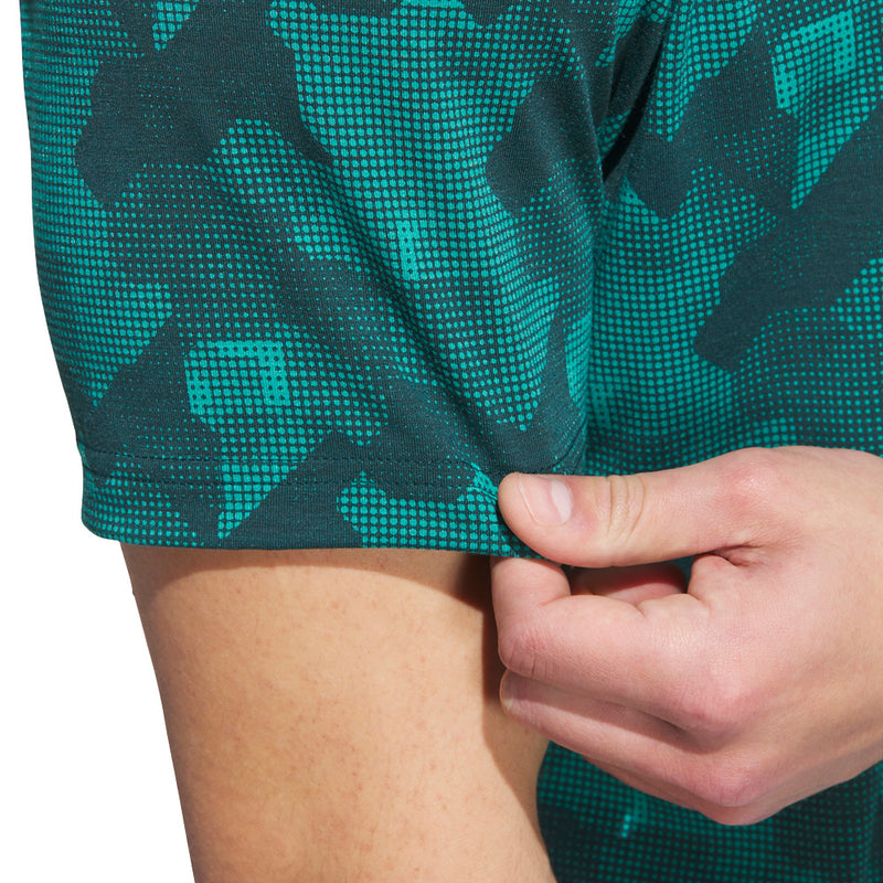 adidas Go-To Printed Polo Shirt - Pure Teal/Aurora Ivy