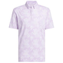 adidas Go-To Printed Polo Shirt - Powder Plum/White