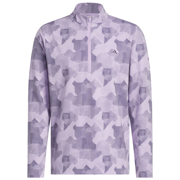 adidas Go-To Printed 1/4 Zip Pullover - Powder Plum