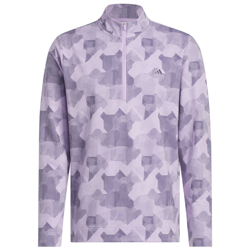 adidas Go-To Printed 1/4 Zip Pullover - Powder Plum